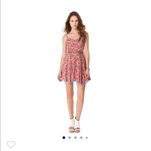Minkpink red sky floral dress